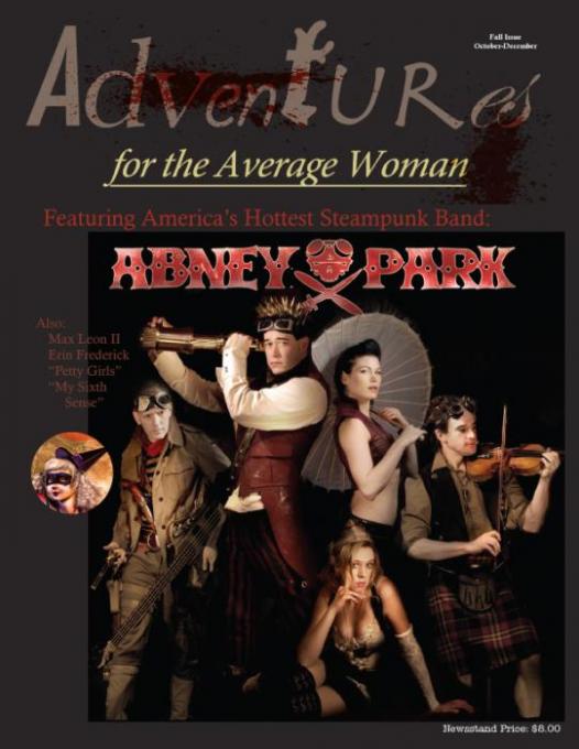 Cover page from Fall 209 issue featuring Steampunk Band Abney Park