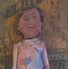 Paris Puppet; papiermache, acrylics; circa 2000