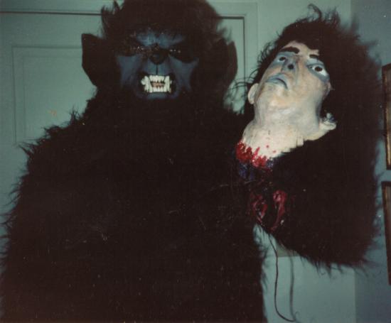 Wolfman costume and my head